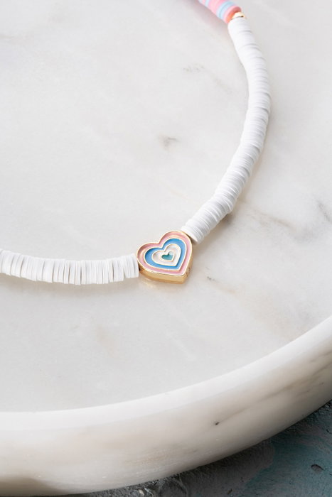 Heliophilia Silver Collar Multicolor con Colgante de Aleación